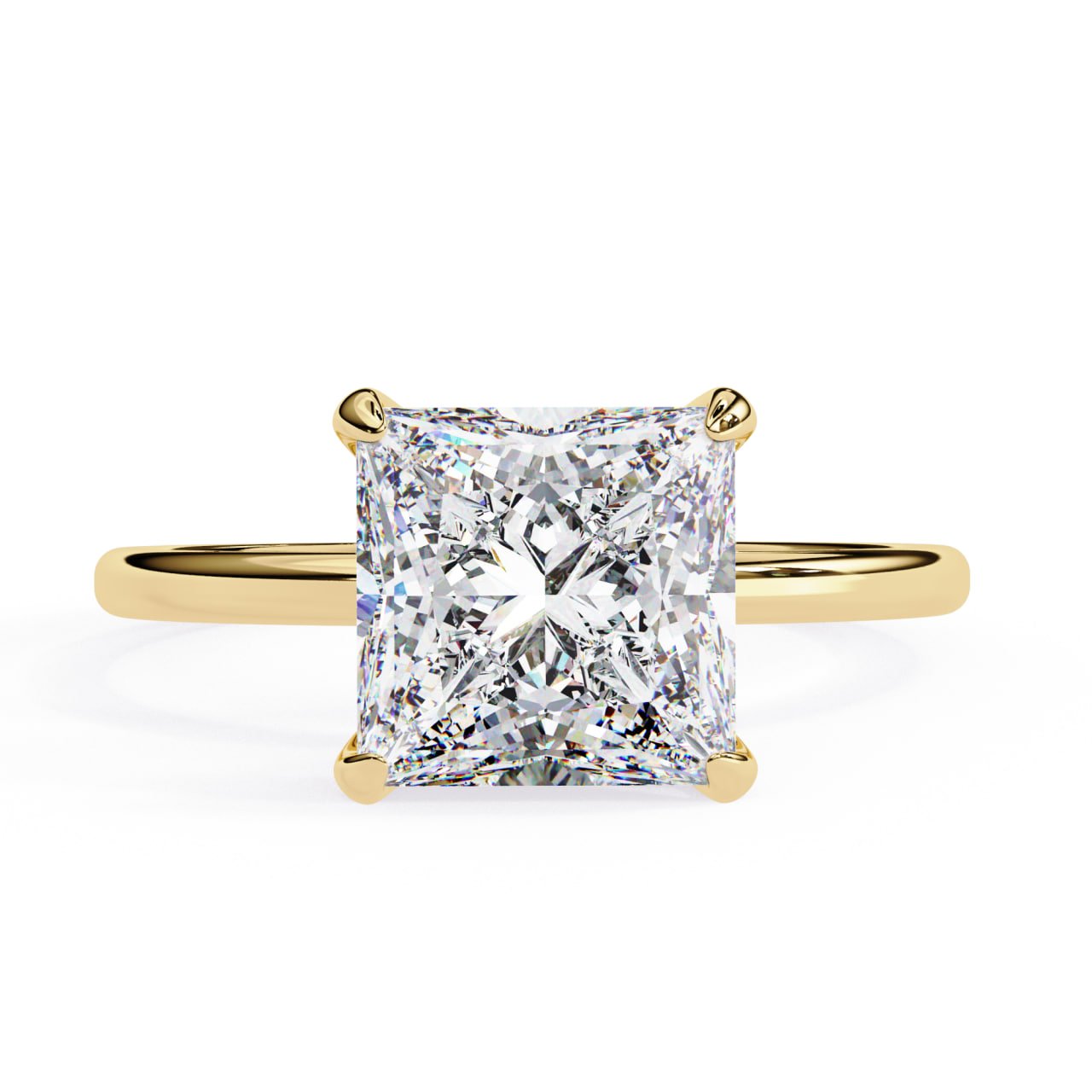 Princess Cut Solitaire Diamond Ring
