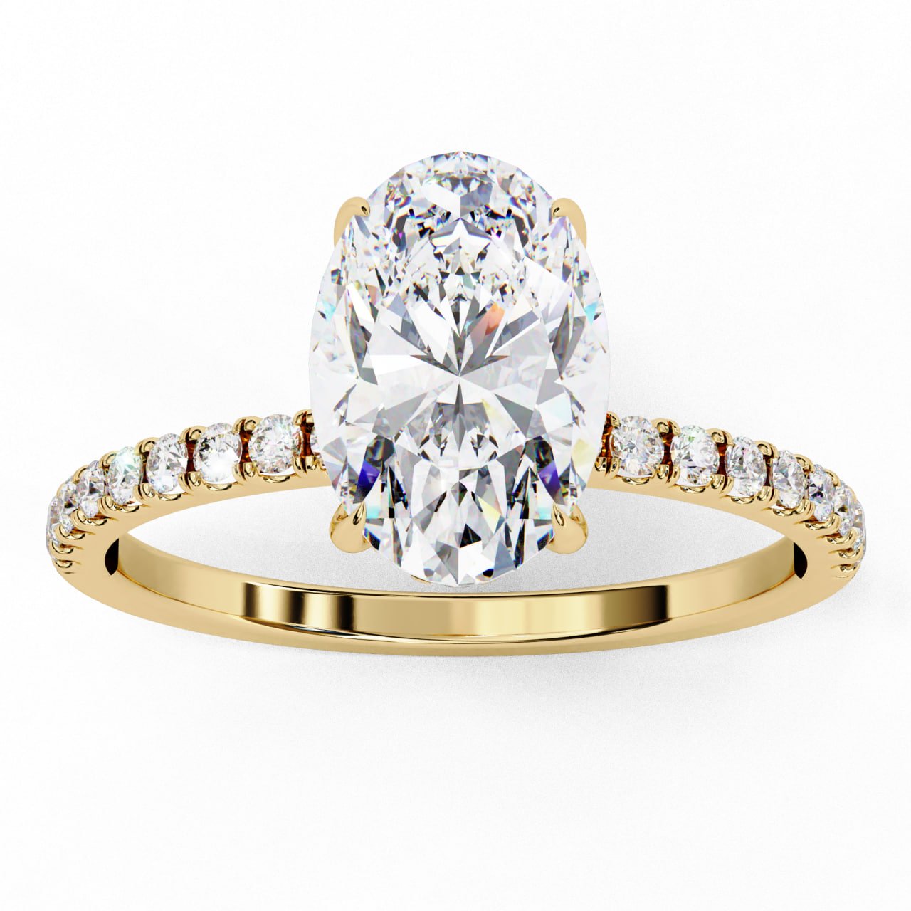 pavé-set diamond band