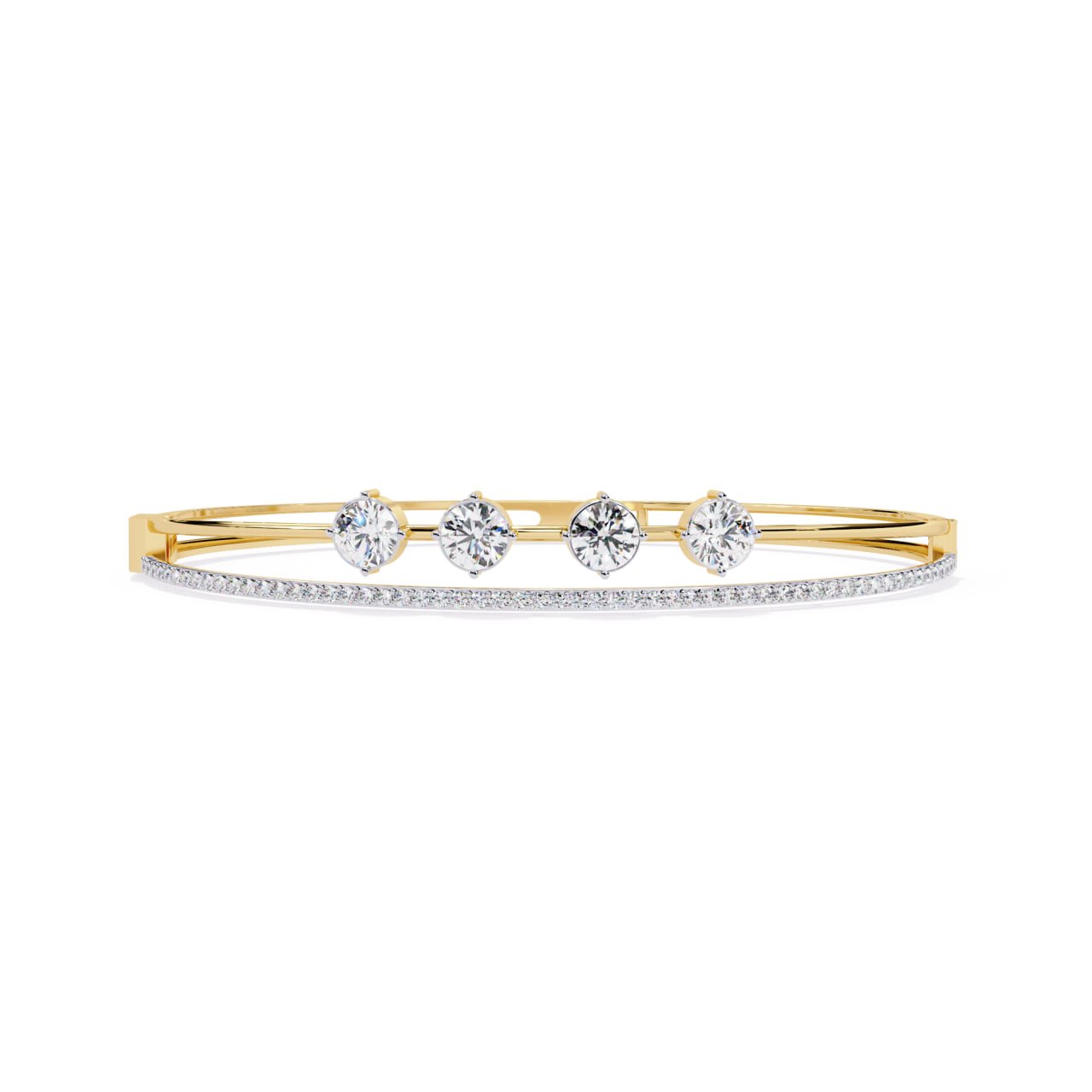 Four-Stone Diamond Elegance Gold Bracelet