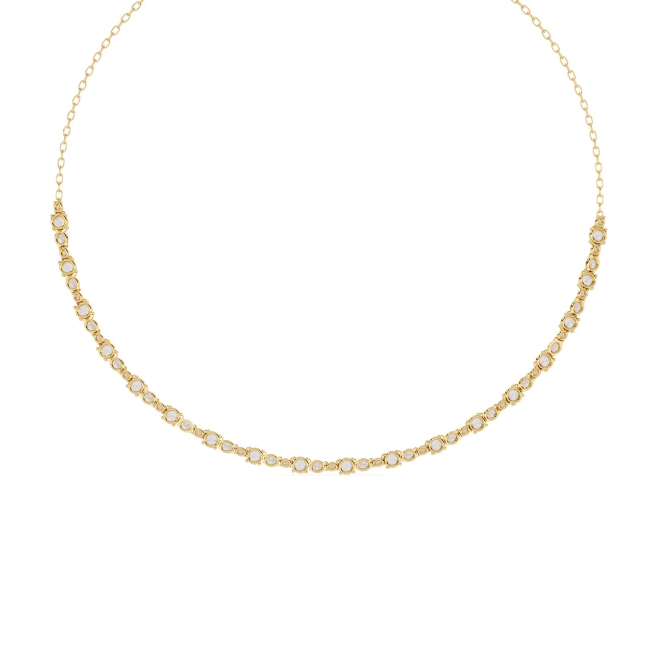 Elegant Diamond Line Necklace
