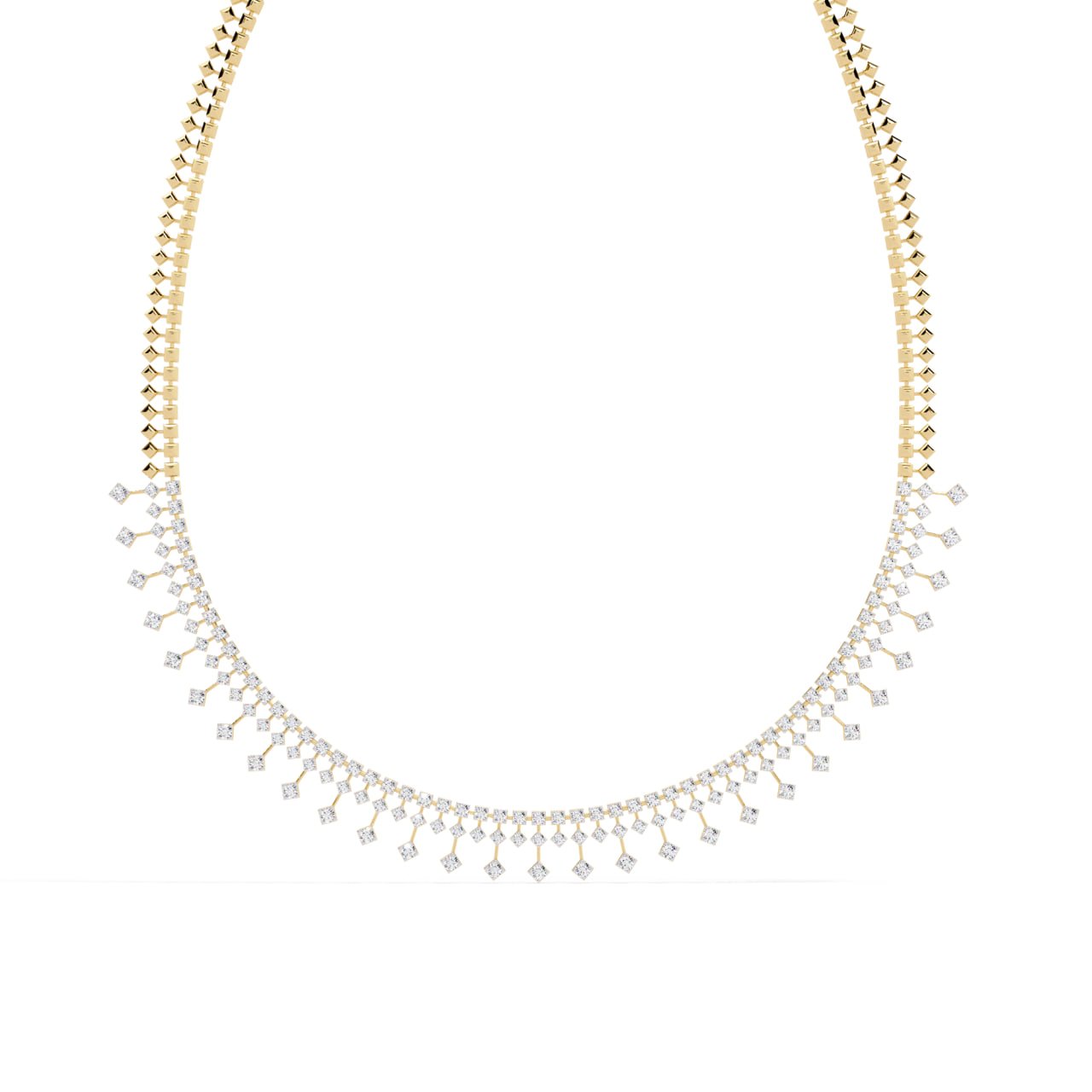 Diamond Fringe Statement Necklace